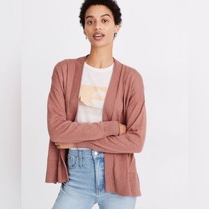 Madewell Bradley marled cardigan sweater pink XXS new with tags